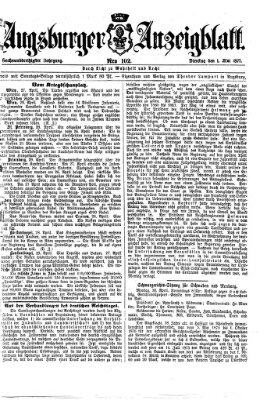 Augsburger Anzeigeblatt Dienstag 1. Mai 1877
