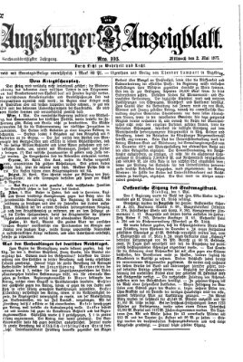 Augsburger Anzeigeblatt Mittwoch 2. Mai 1877