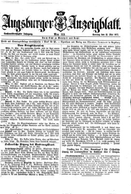 Augsburger Anzeigeblatt Sonntag 13. Mai 1877