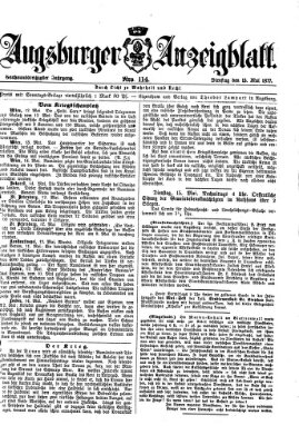 Augsburger Anzeigeblatt Dienstag 15. Mai 1877