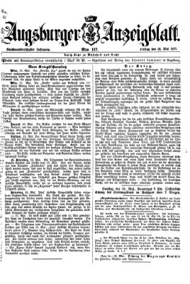 Augsburger Anzeigeblatt Freitag 18. Mai 1877