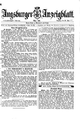 Augsburger Anzeigeblatt Dienstag 22. Mai 1877