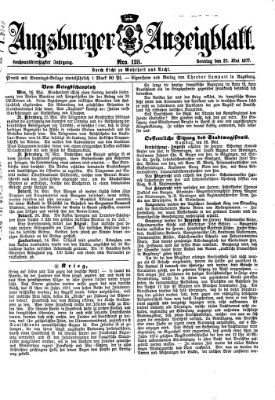 Augsburger Anzeigeblatt Sonntag 27. Mai 1877