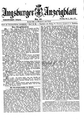 Augsburger Anzeigeblatt Dienstag 5. Juni 1877