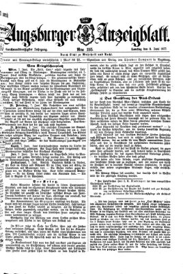 Augsburger Anzeigeblatt Samstag 9. Juni 1877