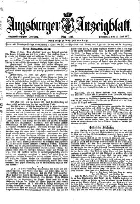 Augsburger Anzeigeblatt Donnerstag 14. Juni 1877