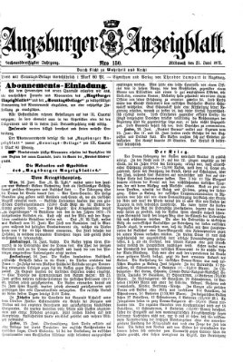 Augsburger Anzeigeblatt Mittwoch 27. Juni 1877