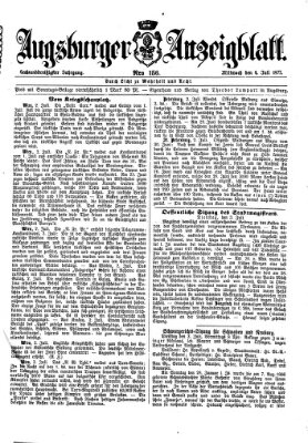 Augsburger Anzeigeblatt Mittwoch 4. Juli 1877