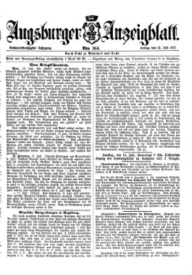 Augsburger Anzeigeblatt Freitag 13. Juli 1877