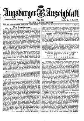 Augsburger Anzeigeblatt Samstag 14. Juli 1877