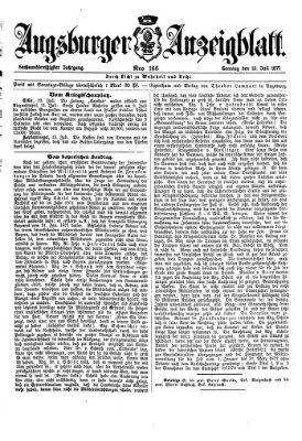 Augsburger Anzeigeblatt Sonntag 15. Juli 1877