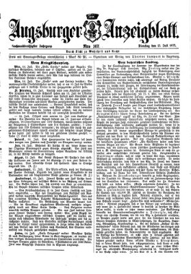 Augsburger Anzeigeblatt Dienstag 17. Juli 1877