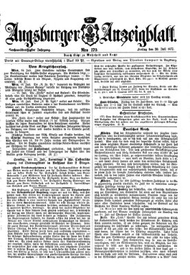 Augsburger Anzeigeblatt Freitag 20. Juli 1877