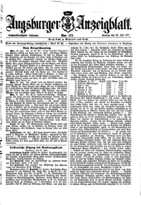 Augsburger Anzeigeblatt Sonntag 22. Juli 1877