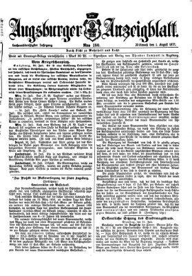 Augsburger Anzeigeblatt Mittwoch 1. August 1877