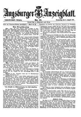 Augsburger Anzeigeblatt Donnerstag 2. August 1877