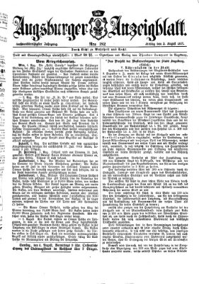 Augsburger Anzeigeblatt Freitag 3. August 1877