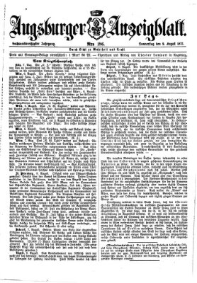 Augsburger Anzeigeblatt Donnerstag 9. August 1877