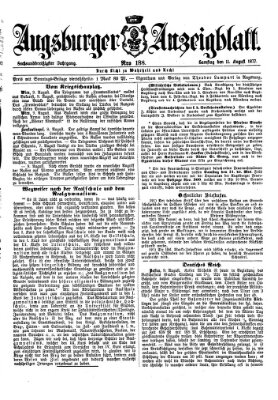 Augsburger Anzeigeblatt Samstag 11. August 1877