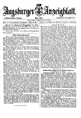 Augsburger Anzeigeblatt Mittwoch 29. August 1877