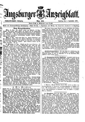 Augsburger Anzeigeblatt Samstag 1. September 1877
