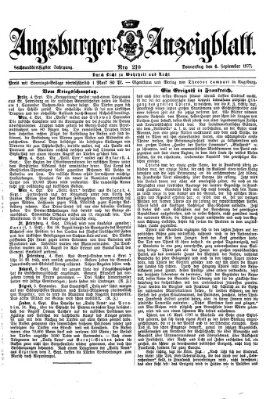 Augsburger Anzeigeblatt Donnerstag 6. September 1877