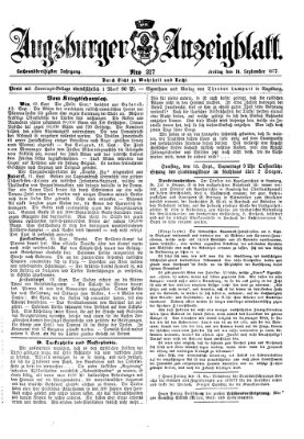 Augsburger Anzeigeblatt Freitag 14. September 1877