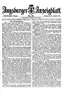 Augsburger Anzeigeblatt Dienstag 25. September 1877