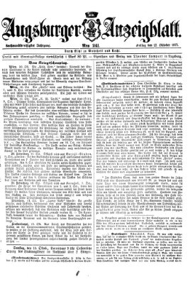 Augsburger Anzeigeblatt Freitag 12. Oktober 1877