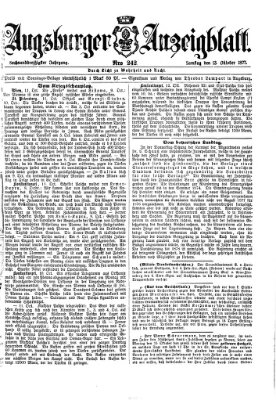 Augsburger Anzeigeblatt Samstag 13. Oktober 1877