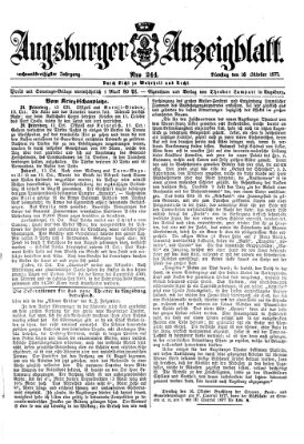 Augsburger Anzeigeblatt Dienstag 16. Oktober 1877