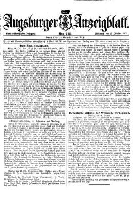 Augsburger Anzeigeblatt Mittwoch 17. Oktober 1877