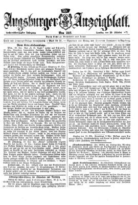 Augsburger Anzeigeblatt Samstag 20. Oktober 1877