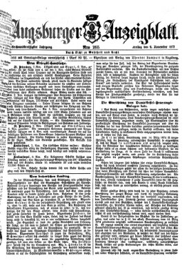 Augsburger Anzeigeblatt Freitag 9. November 1877