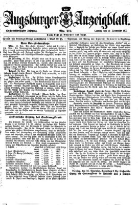 Augsburger Anzeigeblatt Sonntag 18. November 1877