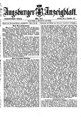 Augsburger Anzeigeblatt Samstag 1. Dezember 1877