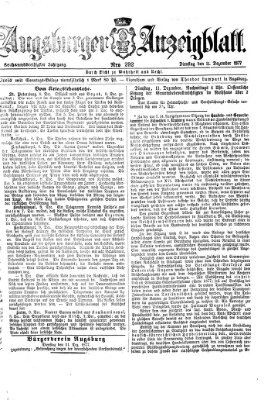 Augsburger Anzeigeblatt Dienstag 11. Dezember 1877