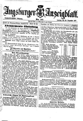 Augsburger Anzeigeblatt Sonntag 30. Dezember 1877