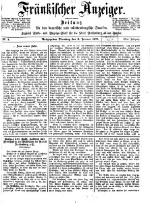 Fränkischer Anzeiger Dienstag 2. Januar 1877