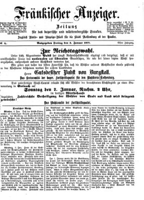 Fränkischer Anzeiger Freitag 5. Januar 1877