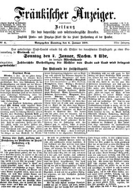 Fränkischer Anzeiger Samstag 6. Januar 1877