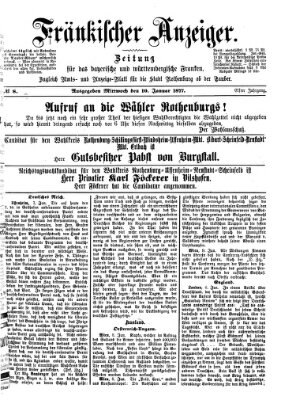 Fränkischer Anzeiger Mittwoch 10. Januar 1877