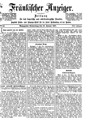 Fränkischer Anzeiger Donnerstag 18. Januar 1877