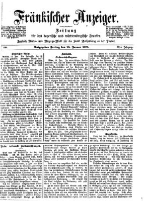 Fränkischer Anzeiger Freitag 19. Januar 1877