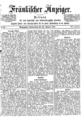 Fränkischer Anzeiger Donnerstag 25. Januar 1877