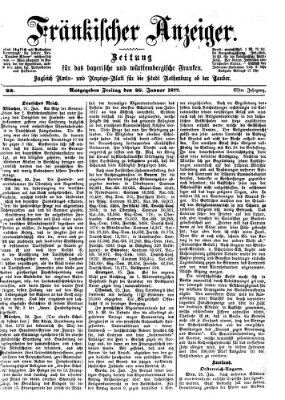 Fränkischer Anzeiger Freitag 26. Januar 1877