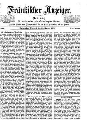 Fränkischer Anzeiger Mittwoch 31. Januar 1877