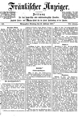 Fränkischer Anzeiger Dienstag 27. Februar 1877