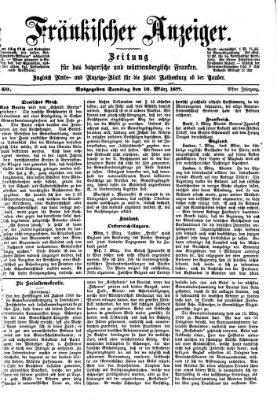 Fränkischer Anzeiger Samstag 10. März 1877