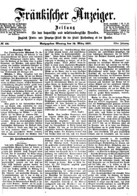 Fränkischer Anzeiger Montag 12. März 1877